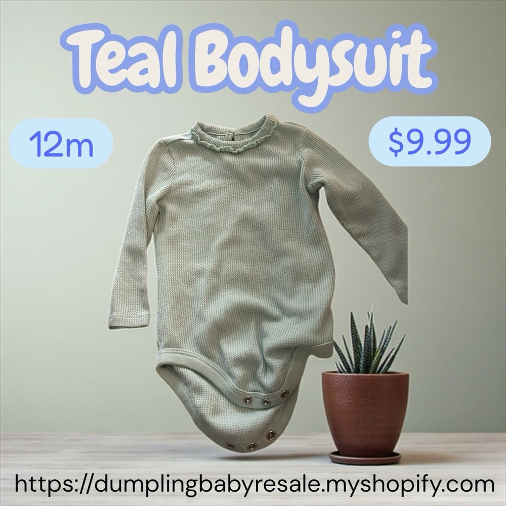 Charming Teal Kids Bodysuit